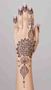 lotus mehndi design (45)