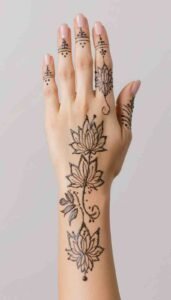 lotus mehndi design (50)