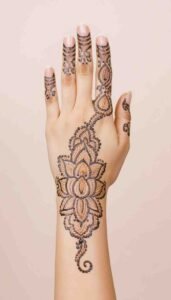 lotus mehndi design (57)