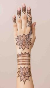 lotus mehndi design (59)