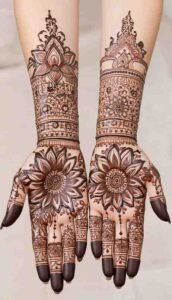 lotus mehndi design (6)