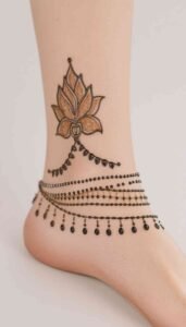 lotus mehndi design for feet