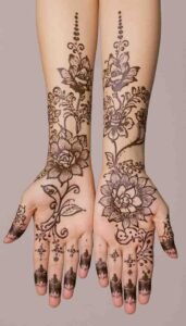 lotus mehndi design (7)