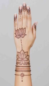 lotus mehndi design (7)