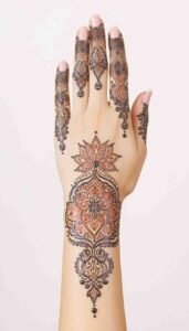 lotus mehndi design (75)