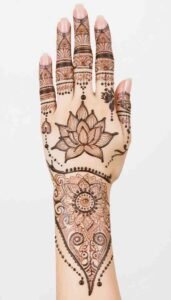 lotus mehndi design (77)