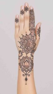 lotus mehndi design (78)