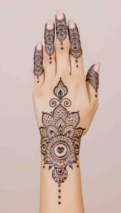 lotus mehndi design (79)