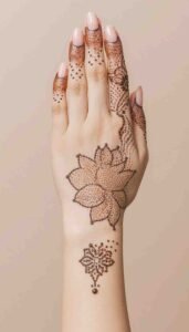 lotus mehndi design (82)