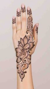 lotus mehndi design (83)