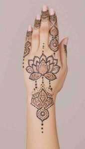 lotus mehndi design (92)
