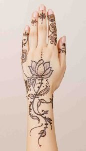 lotus mehndi design (99)